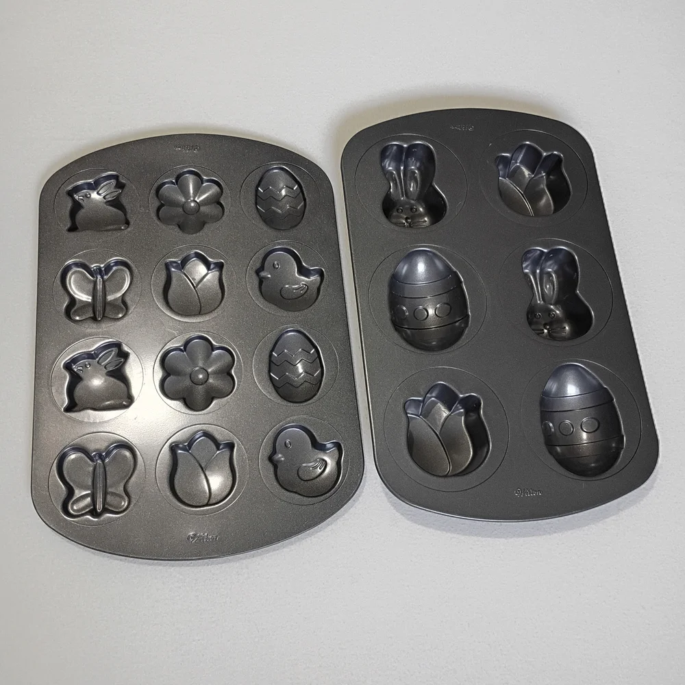 Wilton Easter and Spring Baking Molds Flower Duck Butterfly Egg Bunny